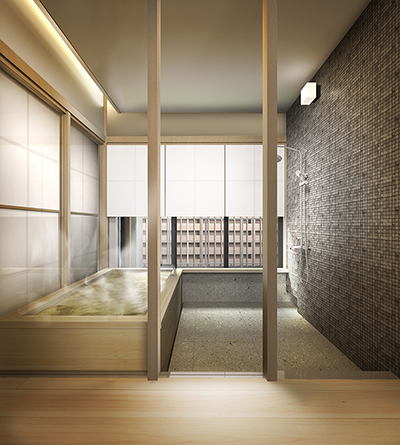 数寄屋建築の内観CGパース