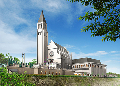 ブライダルウェディングの外観CGパース