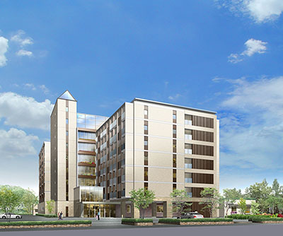 医療建築の外観CGパース