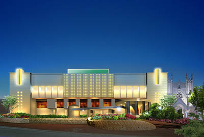 ブライダルウェディングの外観CGパース