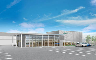 商業建築の外観CGパース 