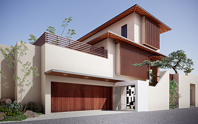 住宅建築のCGパース