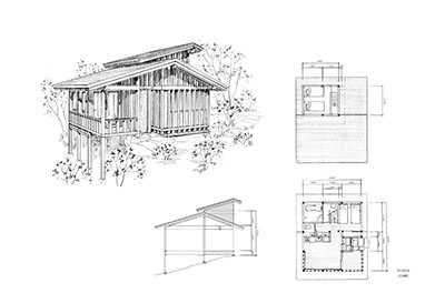 商業施設スケッチCGパース